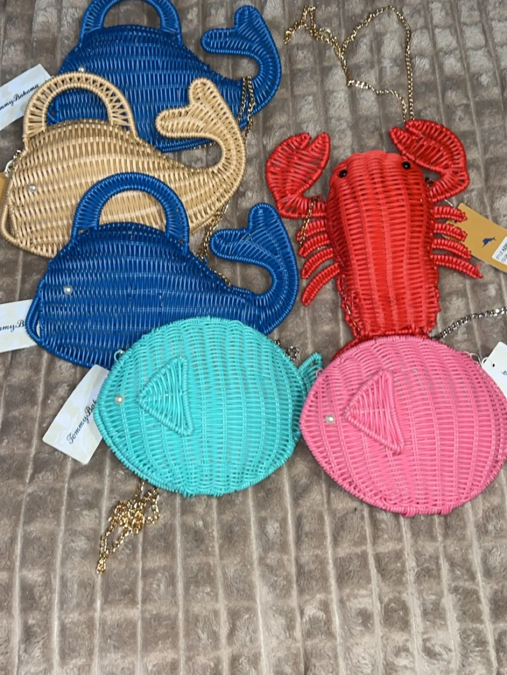 NWT Tommy Bahama Coral Woven Fish Crossbody Bag BUNDLE&SAVE